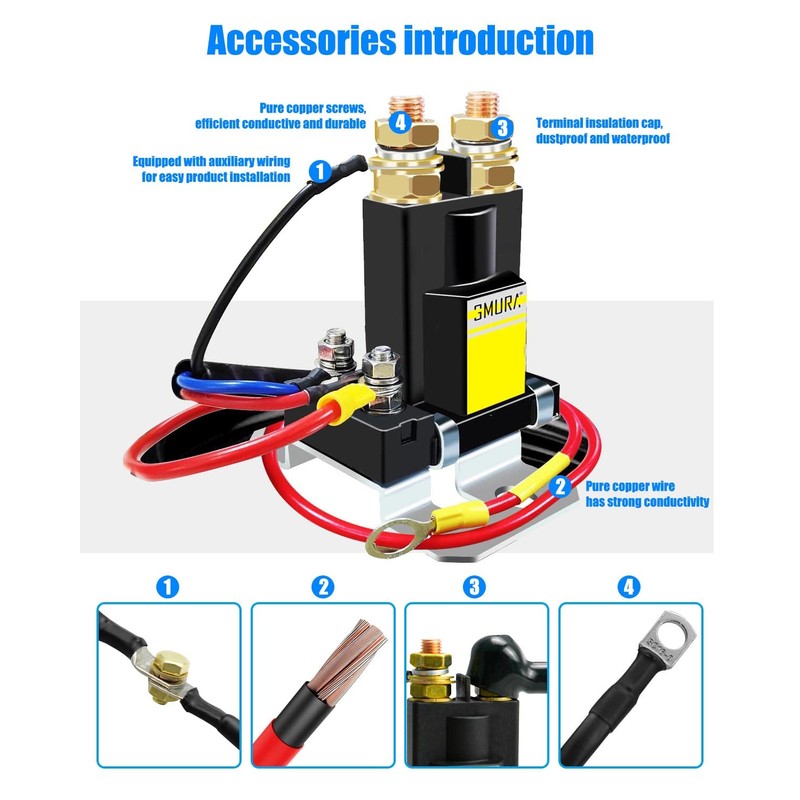 High Current Battery Disconnect Switch 12V 500A, Universal Battery Kill
