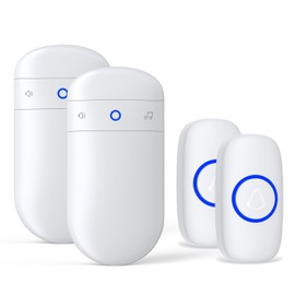 SECRUI Doorbell–Doorbell Wireless Kits for Front Door – Battery Operated Doorbell with 52 Chimes, 5 Volume Levels – Waterproof Doorbell (2 Push Buttons 2 Receivers)