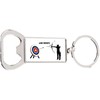 Archery Male Sport Target Rectangle Bottle Opener Metal Keyring and