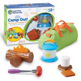 Learning Resources New Sprouts Camp Out! My Very Own Camping Set - 11 Pieces, Ages 18+ months Toddler Camping Toys, Outdoor Toys, Camp Out Play Set for Kids, Camping for Preschoolers