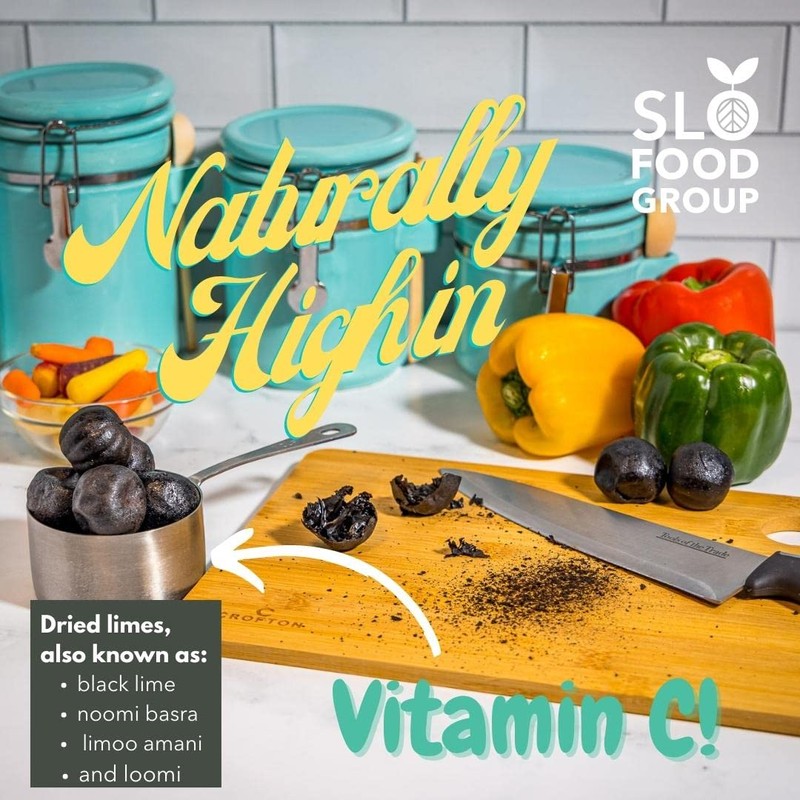 Slofoodgroup Black Limes, Dried Lime, Persian Lime, Loomi, Moddle Eastern