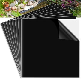 U0U 8 Pcs 10 x 10 Inches Pond Liner Repair Patch,Self-Adhesive PVC Pond Liner Repair Patch Kit,Waterproof Pond Liner Seam Tape for EPDM Pond Liner Garden Cover Repair (8, 10x10inch)