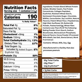 Bootylicious | High-Protein Muffin | 25g Protein, 7g Net Carbs, 1.86-1.76oz Cup, 12-Pack (Chocolate Chip)