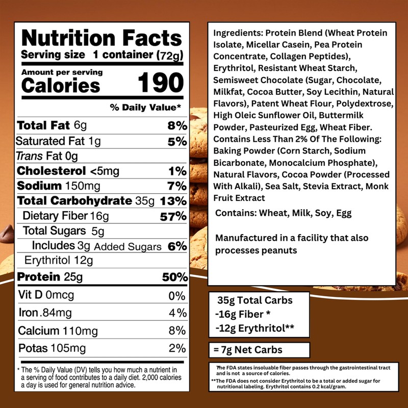 Bootylicious | High-Protein Muffin | 25g Protein, 7g Net Carbs,