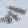 Krysay 5/16-18 x 2" Carriage Bolts 304 Stainless Steel 18-8,Round