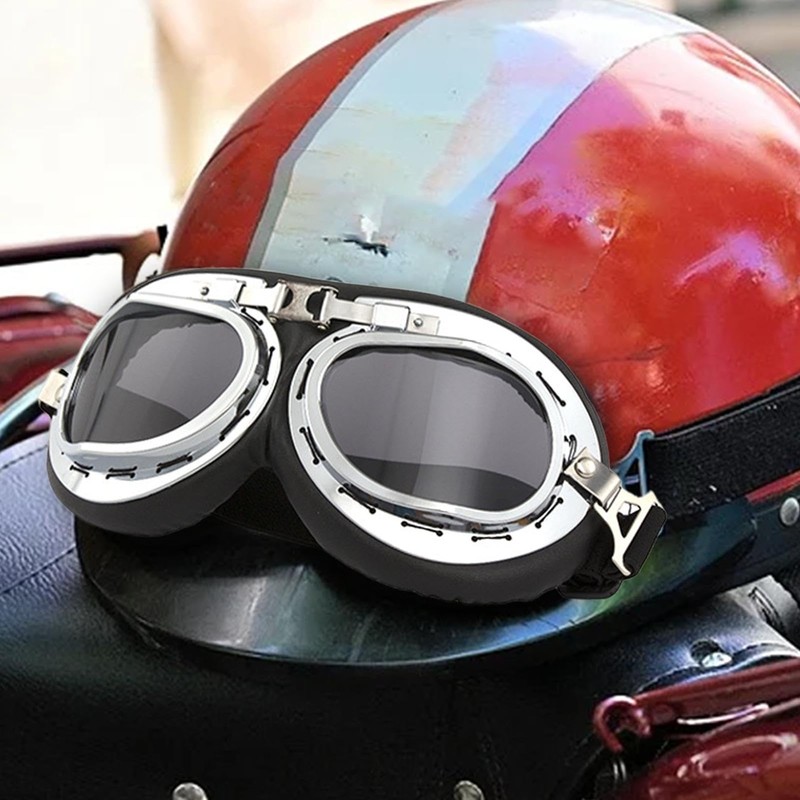 Motorcycle Goggles for Men - Windproof Pilot Goggles for Motorcycle