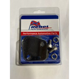 Rebel Performance Fuel Pump Block-Off Chevy BB, Mopar SB & BB, Ford SB & FE w Stainless Bolts