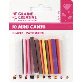 10 Mini Polymer Paste Canes to Slice 5 x 0.5 cm - Desserts