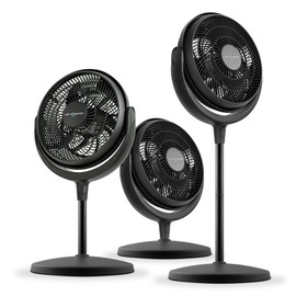 Air Monster 12 Inch Power Stand Fan - 3 Speed Settings, High Velocity, Adjustable Tilt, Black