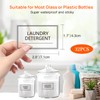 32PCS Laundry Room Labels Waterproof, Clear Laundry Labels for Jars,