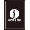 2 Pack Black Cotton Tea Towels 1 x Licence To