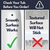 homerella® Bathtub Mat Non Slip 35x16, Incl. Hooks for Drying,
