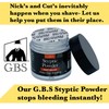 GENTS Styptic Powder .18 oz Twist off Cap and Protective