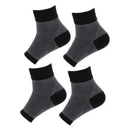 Gatuida 2pairs Compression Ankle Support Socks of Plantar Socks for Enhanced Circulation and Injury Prevention Lightweight Design for Daily Use Black