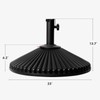 Abba Patio Umbrella Base, Round Sunburst Outdoor Umbrella Stand, Table