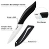 Eocogup Paring Knife, Large Handle and Super Sharp Ceramic Knife
