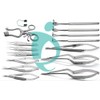 15 Pcs Eye Ophthalmic Scissors Retractors Forceps Speculum Instruments