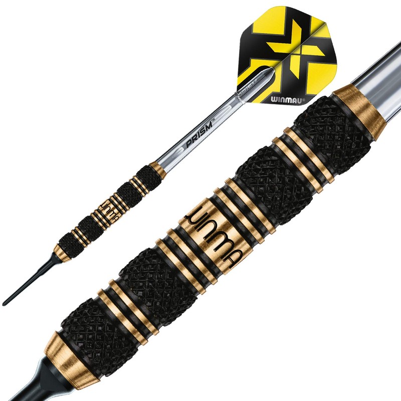 WINMAU Xtreme2-18 gram Brass Dartpfeile Set mit Flights und Schäfte