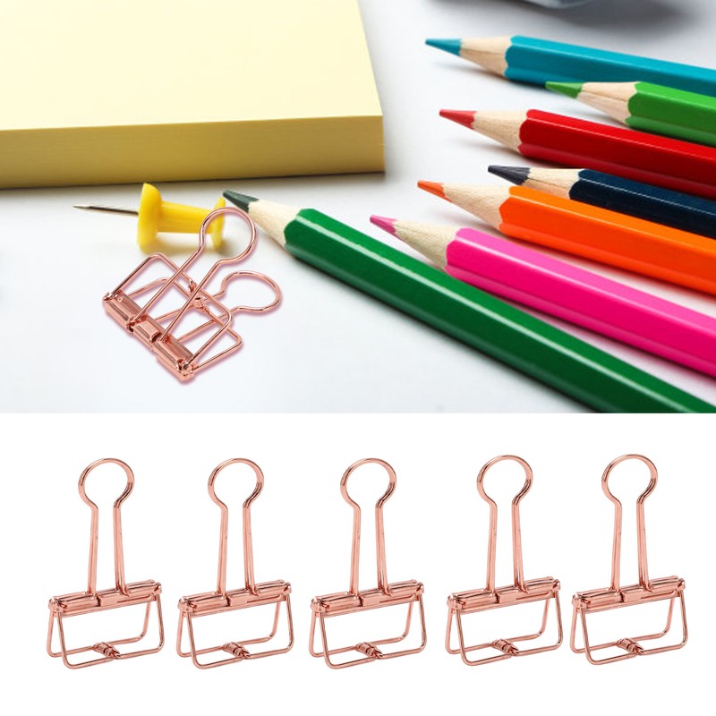 50Pcs Hollow Binder Clips Metal Paper Binder Clips for Documents