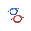 FindASpare Universal Long Washing Machine/Dishwasher Cold & Hot Inlet Fill Pipe Hose 1.5m Red/Blue