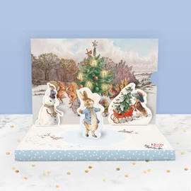 Peter Rabbit Music Box Christmas Card Novelty Dancing Musical Pop Up Cards