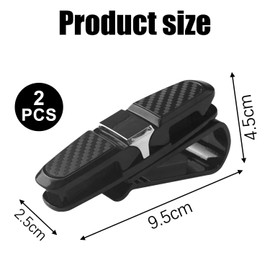 Uskerb 2Pcs Sunglasses Holder for Car - Secure and Convenient Car Glasses Holder Clip for Sun Visor, Easy to Install Eyeglass Storage Solution