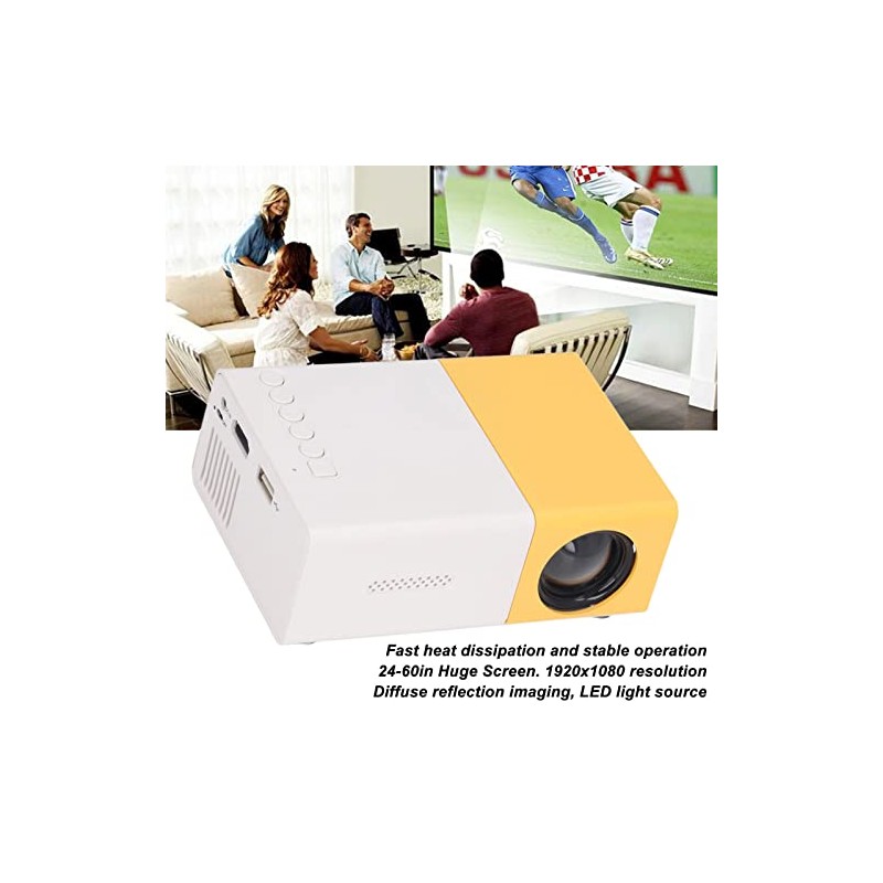 Mini Projector, Portable 1080P HD Projector, Home Theater Video Projector