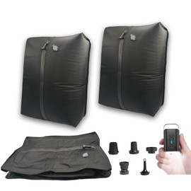 Travel Vacuum Bags with Pump, 33L Reusable Space Saver Compression Clothing Packing Storage Organizer Cube for Luggage Carry On Suitcases and Backpack, IP67 Waterproof (2 Bags+1 pump)