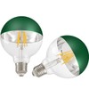 KarlunKoy Large Half Chrome Light Bulb,Dimmable Anti-Glare 8W (80W Eqv.)