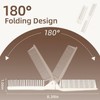 Foldable Comb, Pack of 2, Double-Sided Folding Combs in Black