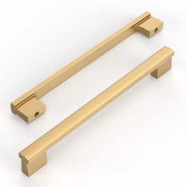 Amerdeco 10 Pack Champagne Bronze Cabinet Pulls 7.5 Inch(192MM) Hole Centers Kitchen Cabinet Handles Hardware Kitchen Handles for Cabinets Cupboard Handles Drawer Pulls ZH0026