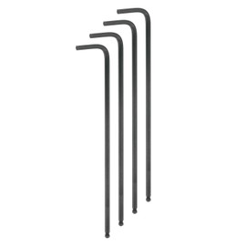 HARFINGTON 4pcs Ball End Hex Key Wrench 2.5mm L-Shape Extra Long Arm Hexagon Metric Wrenches Chrome Vanadium Steel Repairing Tool for Home Repair Black