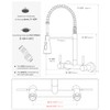 Matte Black Wall Mount Kitchen Sink Faucet 2 Handles, 8