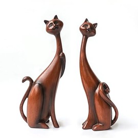 IDORTYBB Graffiti Egyptian Cat Statue Kitty Sculpture Animal Art Figurine Home Decor Decoration for Living Room Bedroom Book Shelf Cabinet Desk Table Top Centerpieces Ornaments (Multi B3)