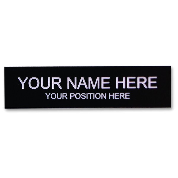 Office Desk Name Plate or Door Sign - Laser Engraved