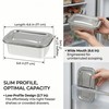 2 Pcs Stainless Steel Ice Cream Containers for Homemade, Reusable