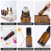 Segbeauty 4pcs 0.34oz Glass Roller Bottles for Essential Oils 10ml,