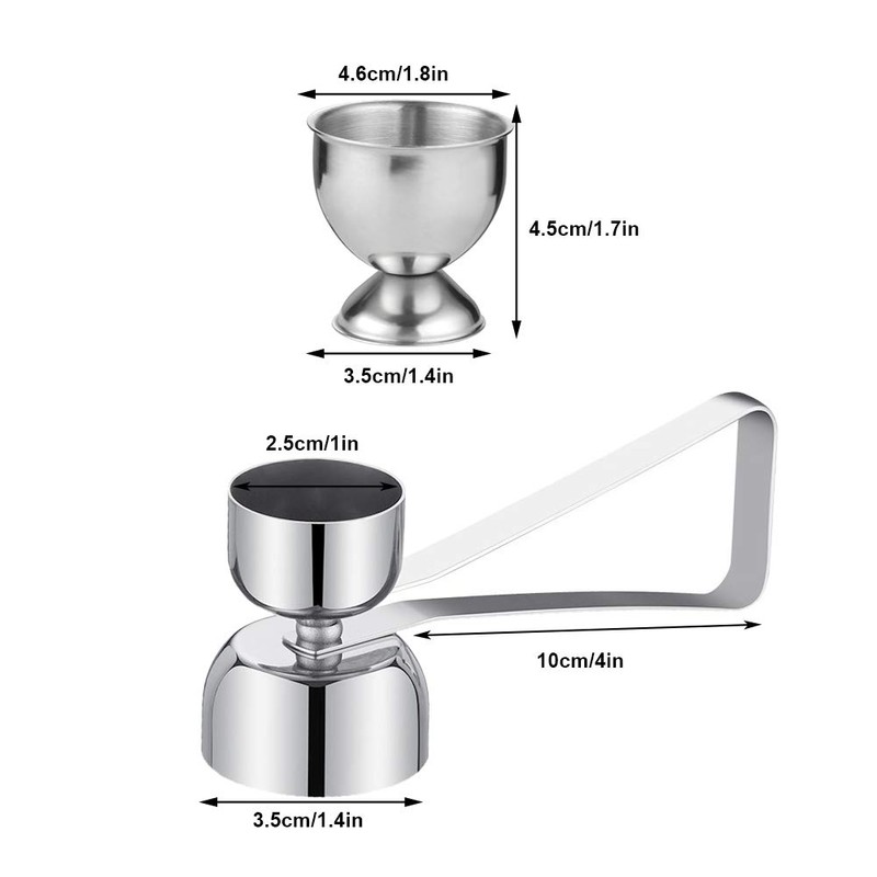 Egg Cup Set of 6, Stainless Steel Egg Cup holder