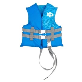 X2O Universal Child Open-Sided Life Vest and Jacket 30lbs - 50lbs Blue Ocean 2Pc