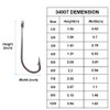 35pcs Fishing Hooks Saltwater Long Shank Hooks O'shaughnessy Stainless Steel