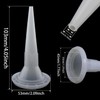Heyous 12PCS Tapered Caulking Nozzles White Plastic Caulking Nozzle Applicators
