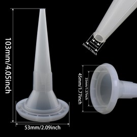 Heyous 12PCS Tapered Caulking Nozzles White Plastic Caulking Nozzle Applicators for Floor Jointing Door and Window Sealing Plumber Jointing