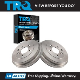 TRQ Rear Brake Drum Pair LH Driver & RH Passenger Sides for Nissan Sentra