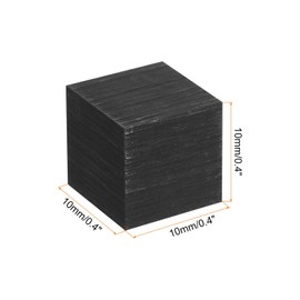 sourcing map Graphite Block Ingot Rectangle Graphite Electrode Plate Board 10x10x0.4mm for Melting Casting, Electrolysis Electroplating, 2Pcs