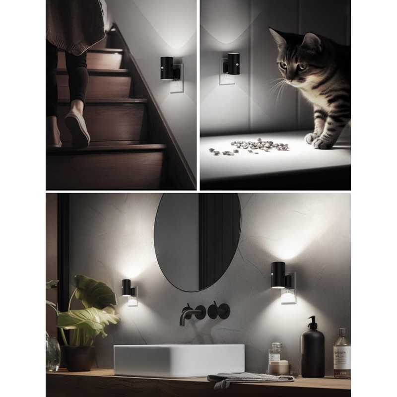 L LOHAS LED Motion Sensor Night Light, [2 Pack] Bright