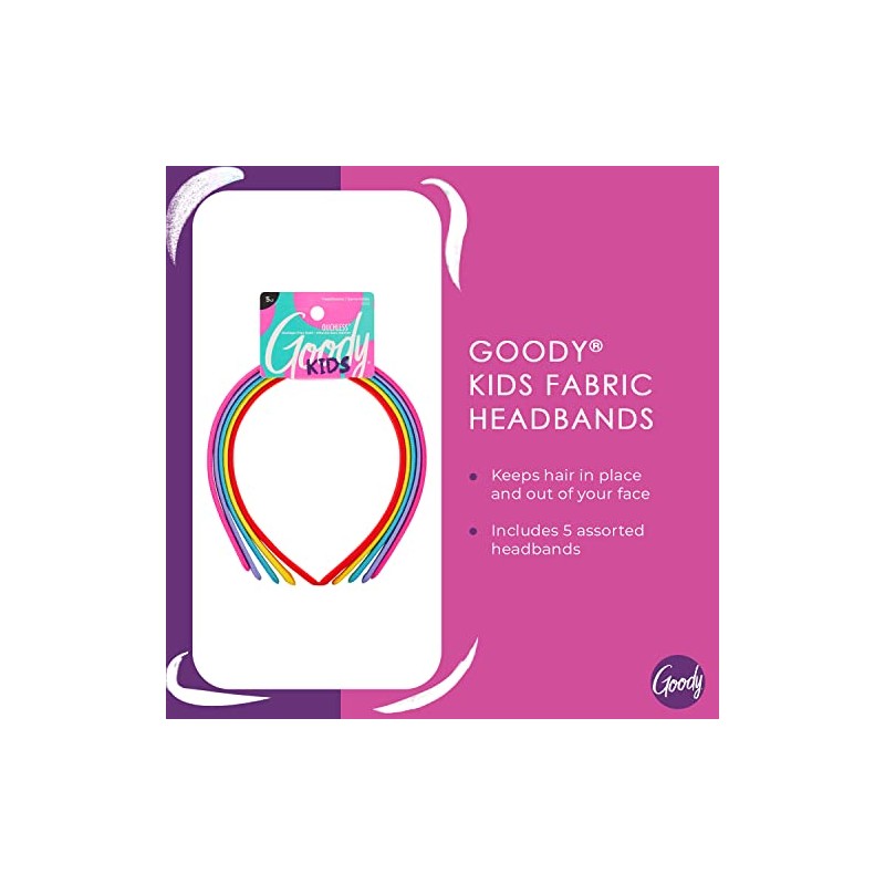 Goody Girls Classics Fabric Headband, 5 Count