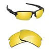 Alphax 24K Gold Mirrored Polarized Replacement Lenses for Oakley Flak