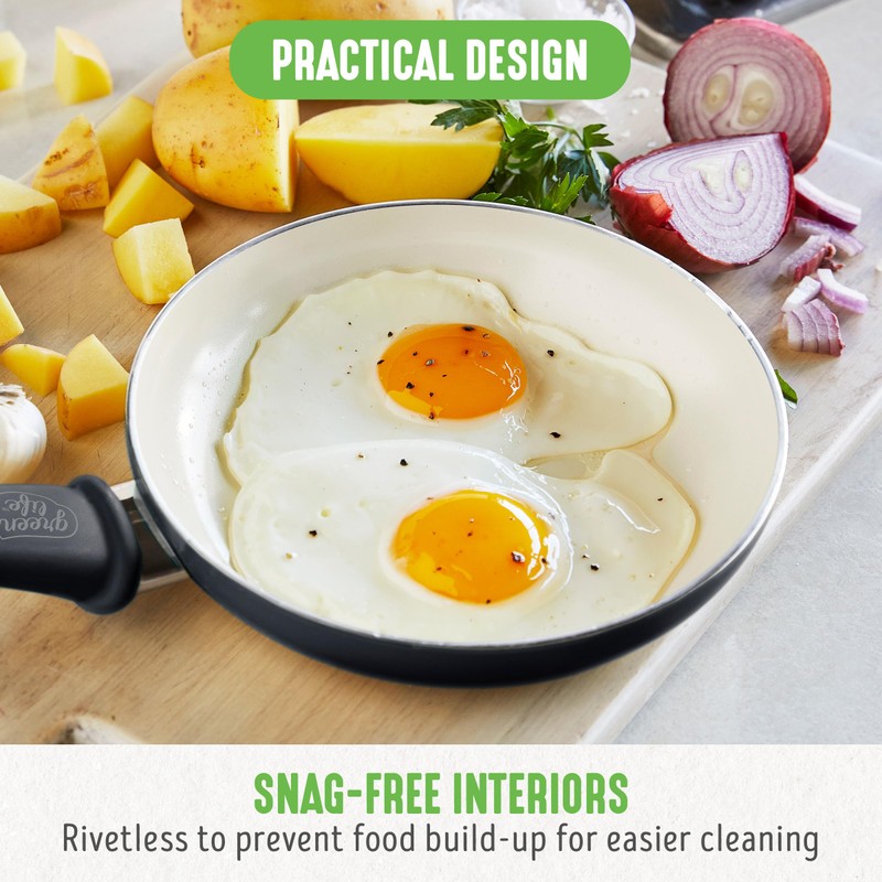 GreenLife Soft Grip 7" and 10" Frying Pan Set, Healthy