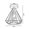 Retro Vintage Industrial Flush Mount Ceiling Light, Retro Pendant Lighting