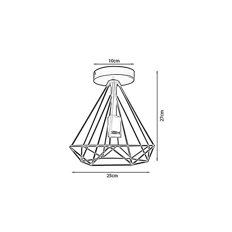 Retro Vintage Industrial Flush Mount Ceiling Light, Retro Pendant Lighting